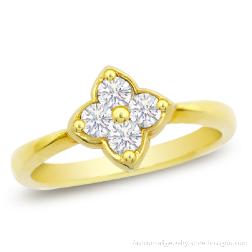 Hot Selling 925 Sterling Silver Rings in Heart & Arrow Quality CZ Stone